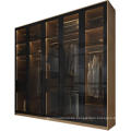 Glass door panel wardrobe